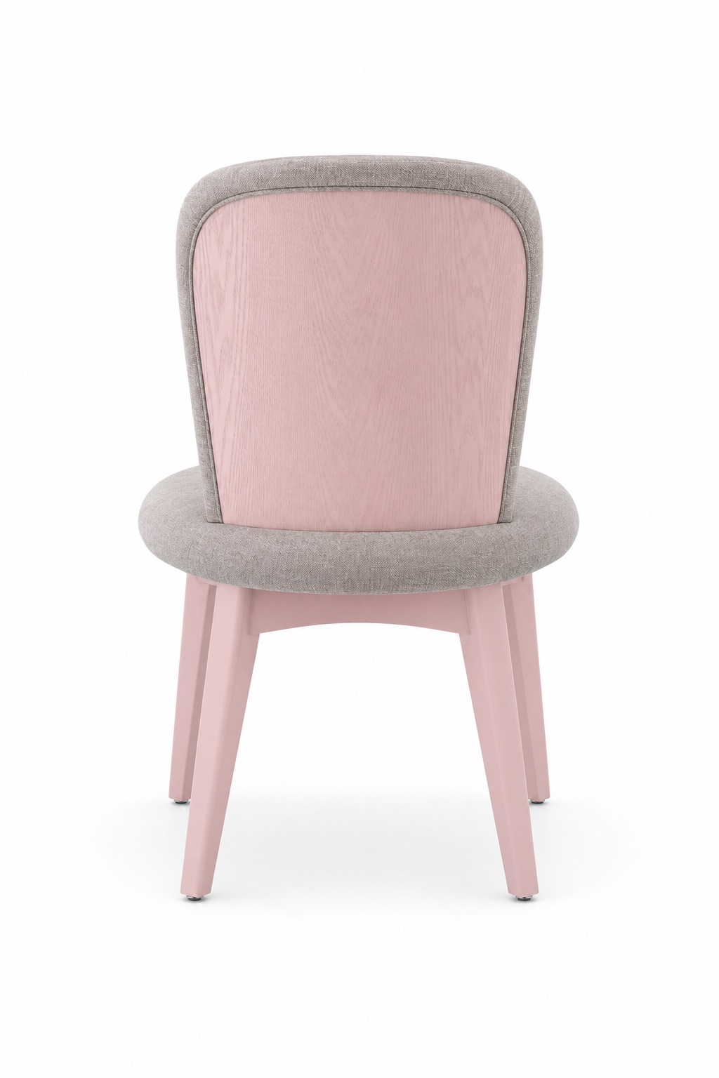 Grey-pink ash wood dining chair rear view showing ash wood grain | ROBERT CASA