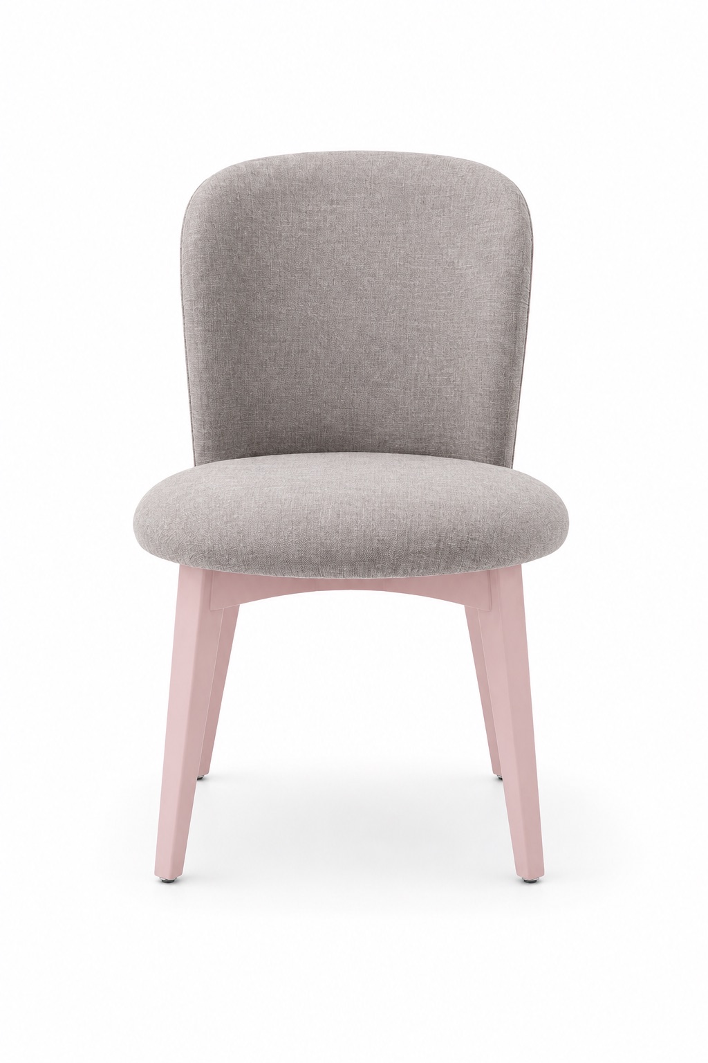 Grey-pink ash wood dining chair centered front view | ROBERT CASA